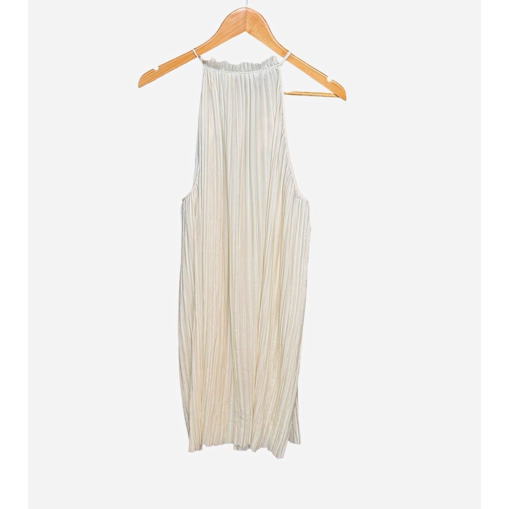 Banana Republic Cream Pleated Halter Dress Size XL Wedding Bridal Shower Event